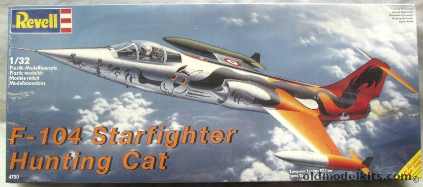 Revell 1/32 Lockheed F-104 Starfighter Hunting Cat - Italian Jubilee Markings Stormo 51, 4750 plastic model kit